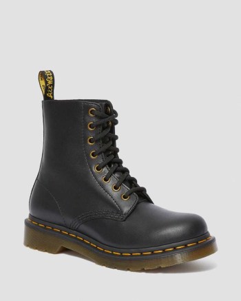Dr Martens 1460 Pascal Wanama Kožené Čižmy Damske Čierne | 6058-RDYZC